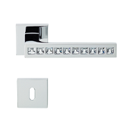 Reflex Crystal Door Handle on rose - Po